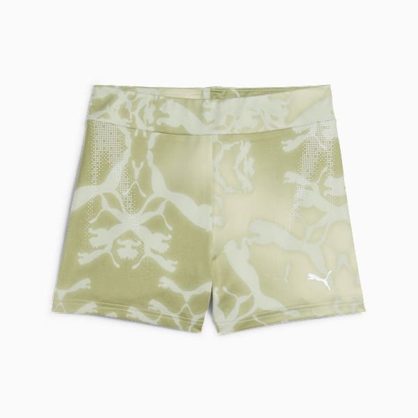 DARE TO Women's All-Over Print 3" Tights, Pistachio Green-AOP, extralarge